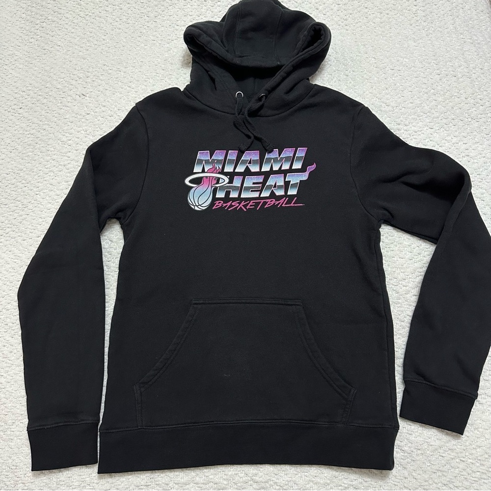 Fanatics Miami Heat Black Miami Nights Pullover Hoodie Men’s Size Small - Picture 1 of 7